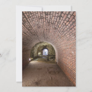 Brick Tunnel In A Military Bunker Thank You Card
