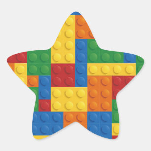 Brick Vector Graphic COLOURFUL RECTANGLES SQU Star Sticker