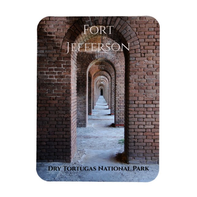 Brick Walkway Arches, Fort Jefferson, Dry Tortugas Magnet (Vertical)