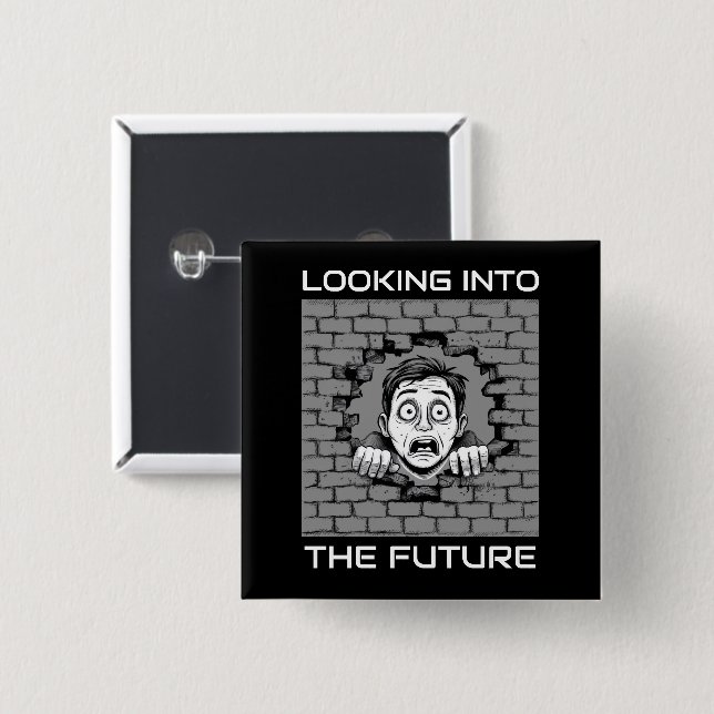 Brick Wall 15 Cm Square Badge (Front & Back)