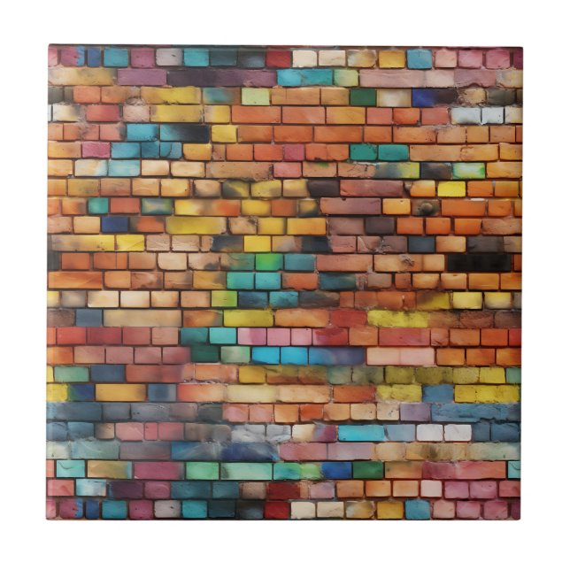 Brick Wall 3D Ceramic Tile (Front)