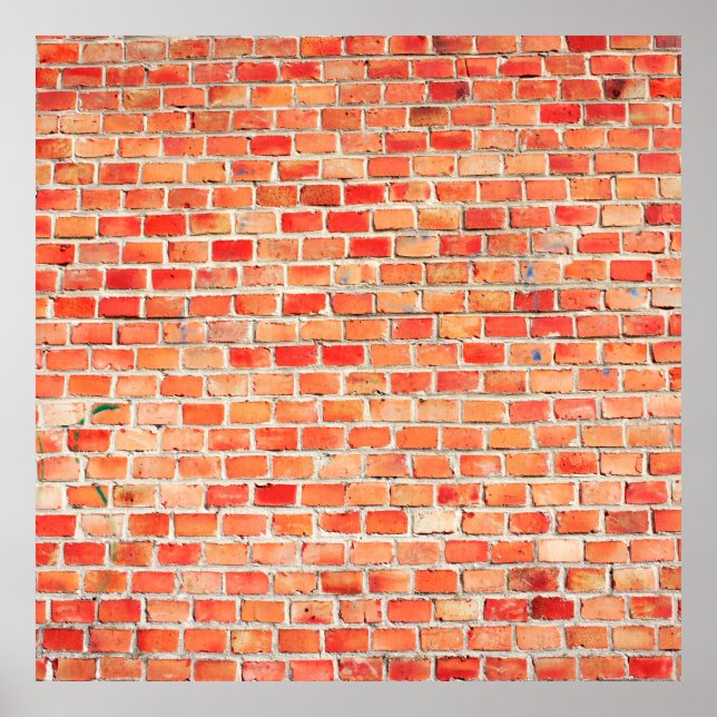 Brick wall background or texturebrick, design, int poster (Front)