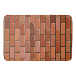brick wall bath mat