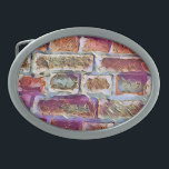 BRICK WALL BELT BUCKLE<br><div class="desc">An art design of an old cottage brick wall.</div>