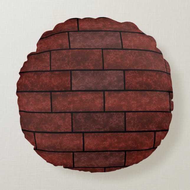 Brick wall , brick round cushion (Front)