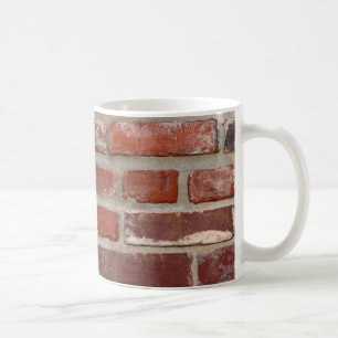 Brick wall brick texture customise the words coffee mug