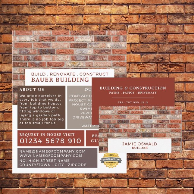 Brick Wall, Building Firm, Builders Business Card (Creator Uploaded)