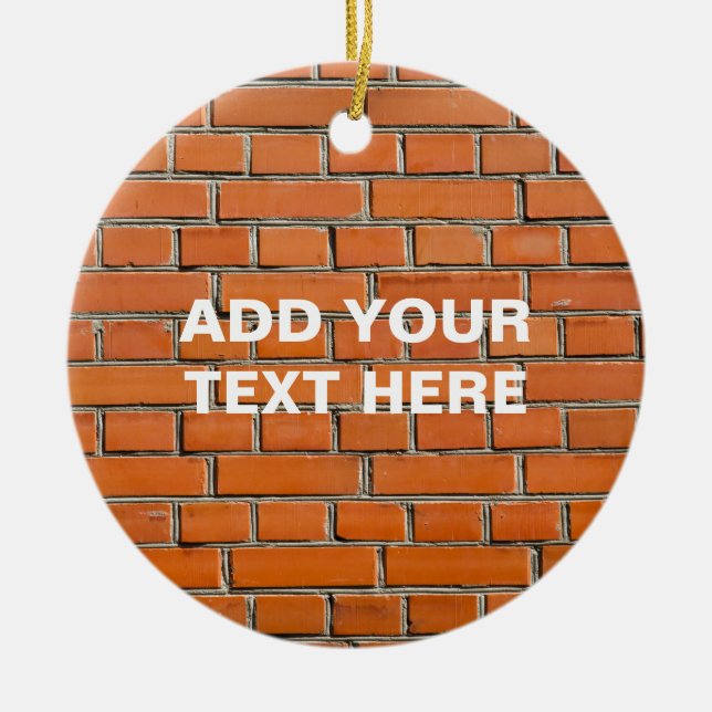 Brick Wall Ceramic Tree Decoration (Front)