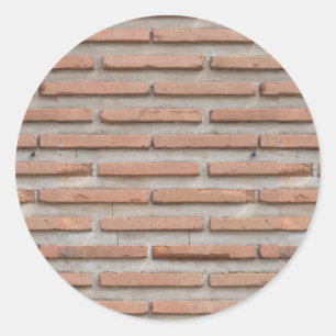Brick wall classic round sticker