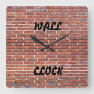 Brick 'Wall Clock' Square Wall Clock