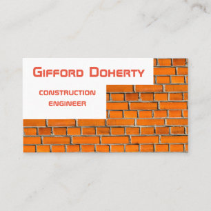 Brick wall construction customisable business card