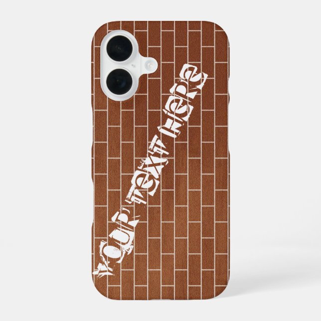 Brick Wall Design Custom Text iPhone Case (Back)