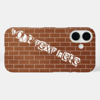 Brick Wall Design Custom Text iPhone Case