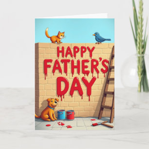 Brick Wall Fathers Day Card
