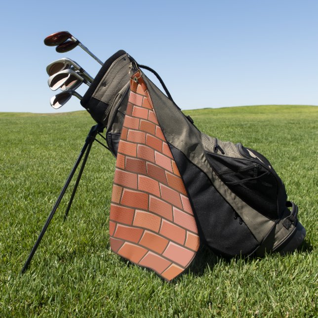 brick wall golf towel (Green)