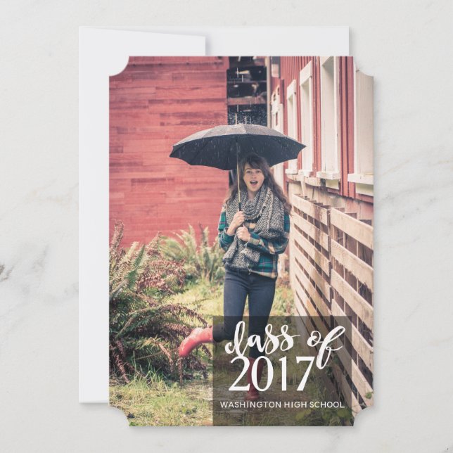 Brick Wall Graduation Announcement (Front)