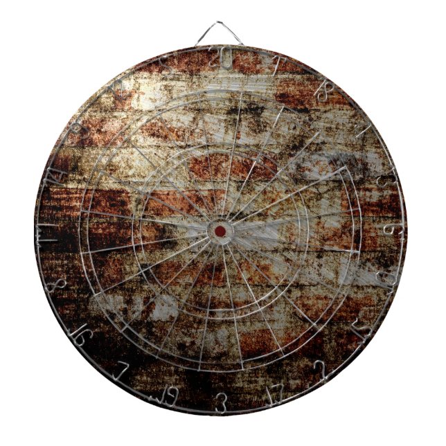 Brick wall grunge textures background dartboard (Front)