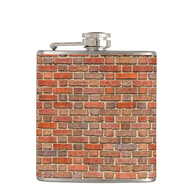 Brick Wall Hip Flask (Front)