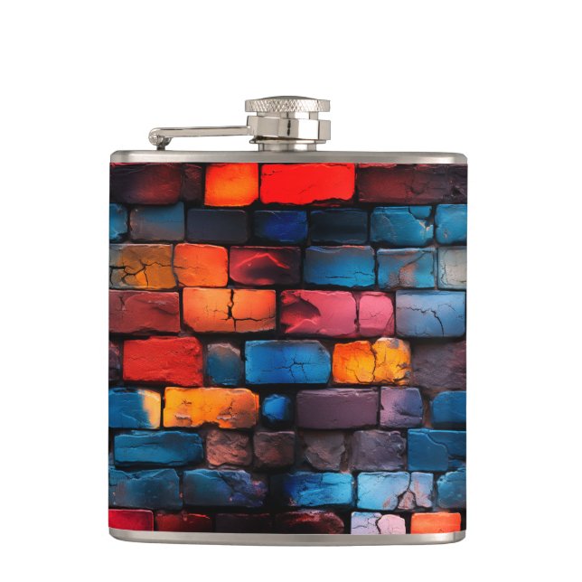 Brick Wall Hip Flask (Front)