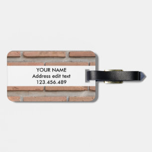 Brick wall luggage tag