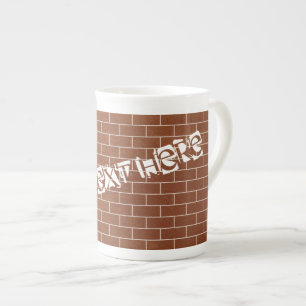 Brick Wall Mug with Custom Text