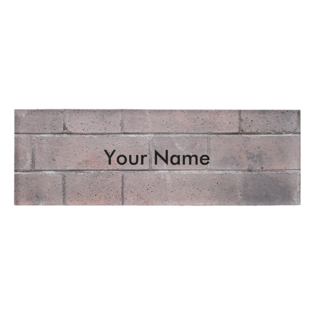 Brick Wall Name Tag (Front)