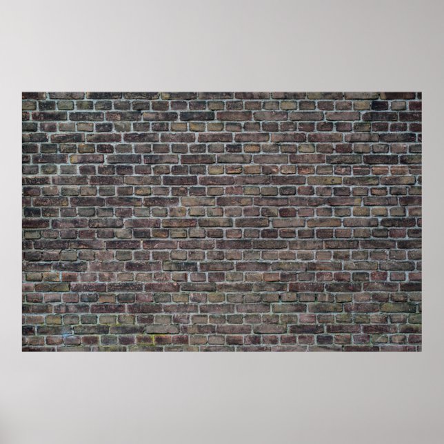 Brick wall old dark brick wall poster (Front)