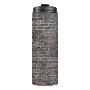 Brick wall old dark brick wall thermal tumbler