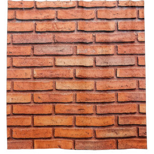 Brick wall orange brick wall brick shower curtain