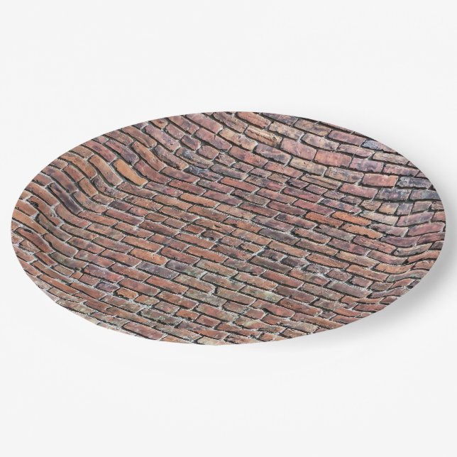 Brick Wall  Paper Plate (Angled)