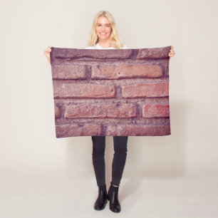 Brick Wall Pattern Fleece Blanket – Cosy Brick 