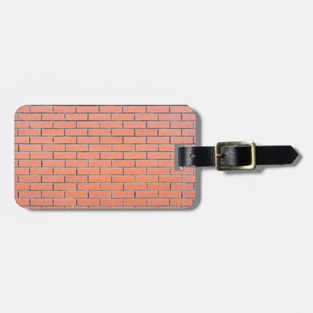 Brick wall pattern luggage tag (Front Horizontal)