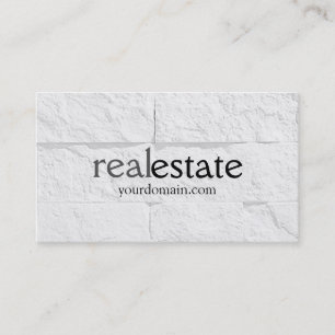 Brick Wall Pattern Real Estate Agent Business Card