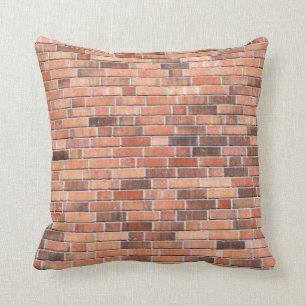 Brick Wall Pattern Throw Pillow