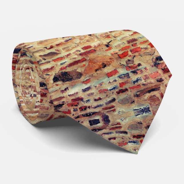 Brick Wall Pattern Tie (Rolled)