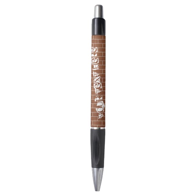 Brick Wall Pen with Custom Text (Front Vertical)