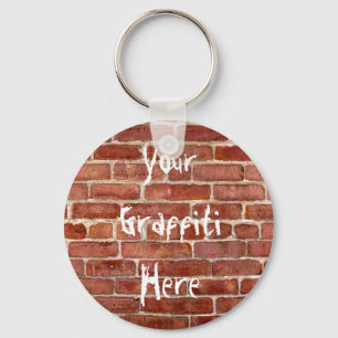 Brick Wall Personalised Graffiti Key Chain