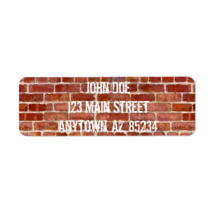 Brick Wall Personalised Graffiti Re Address Labels