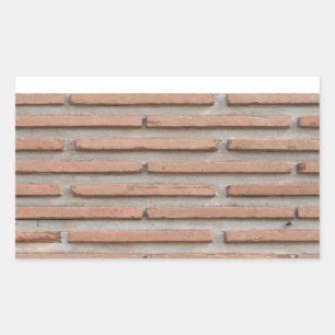 Brick wall rectangular sticker