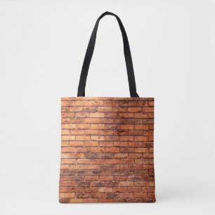 Brick wall red structure masonry tote bag