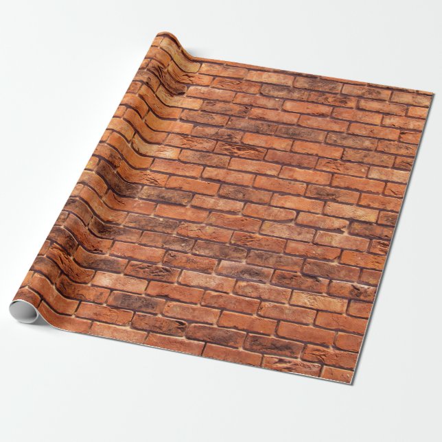 Brick wall red structure masonry wrapping paper (Unrolled)