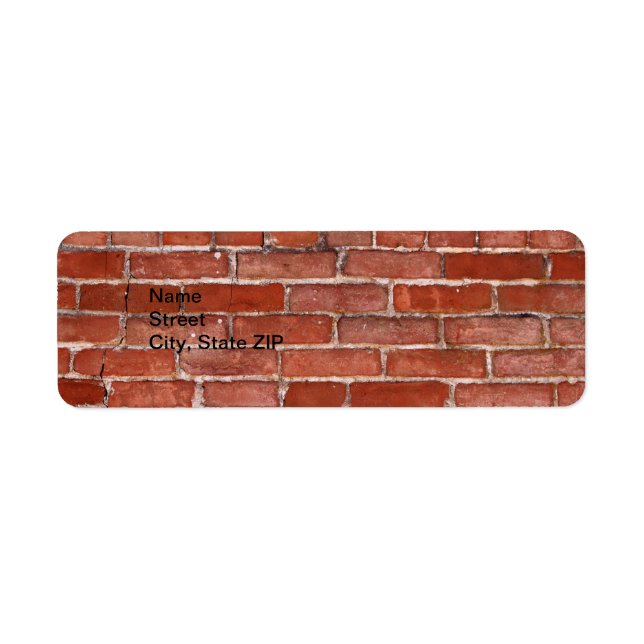 Brick Wall Return Address Label (Front)