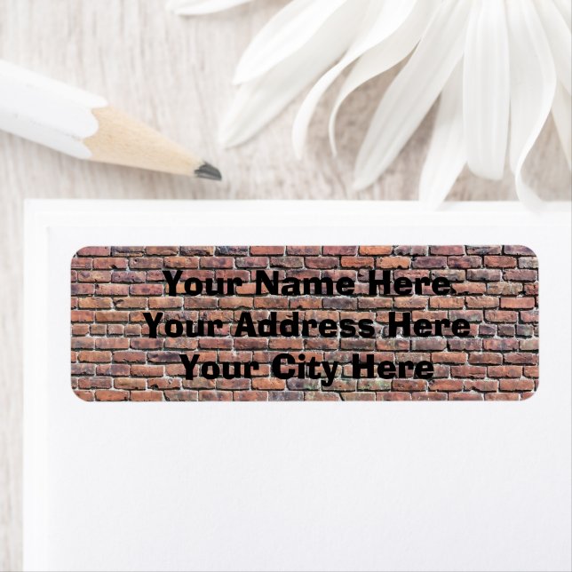 Brick Wall Return Address Label (Insitu)