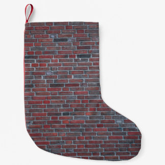 Brick wall small christmas stocking