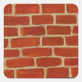 Brick Wall Square Sticker