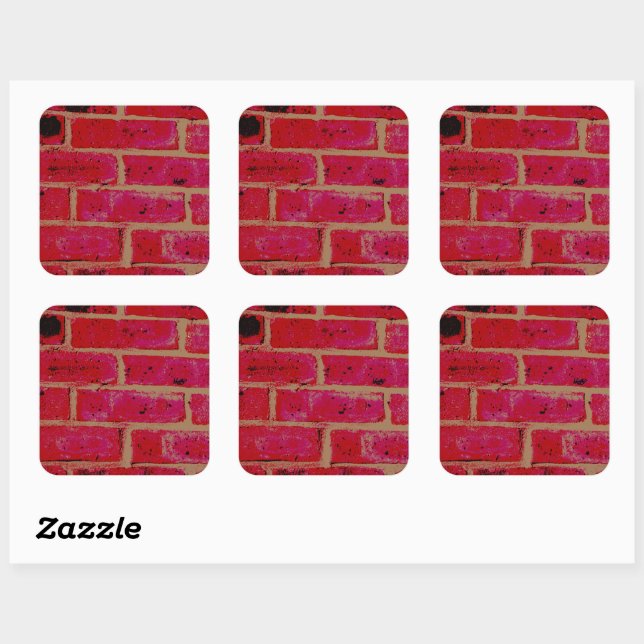 Brick Wall Square Sticker (Sheet)