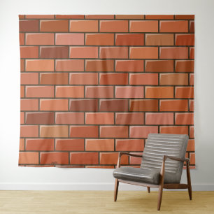 brick wall tapestry