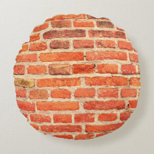 Brick wall texture brick wall round cushion