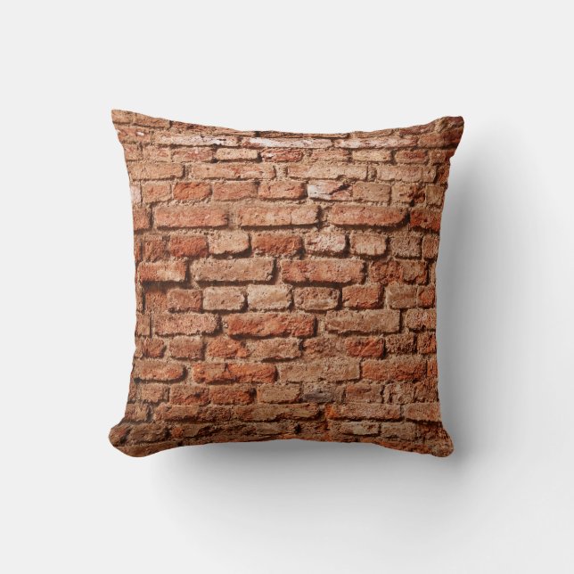 Brick wall throw pillow (Front)
