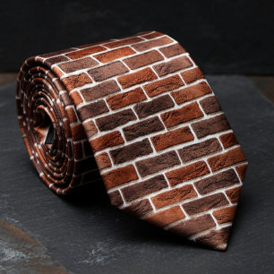 Brick Wall Urban Industrial Pattern Tie